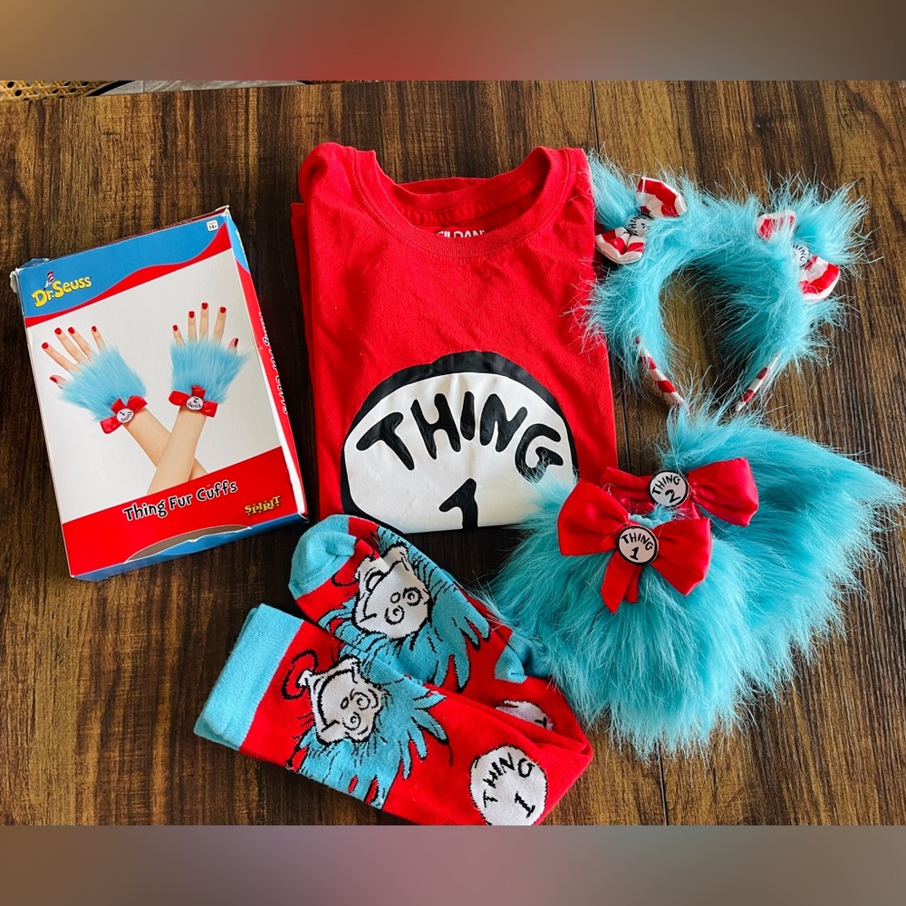 Dr Seuss Thing Costume 4 Piece Set